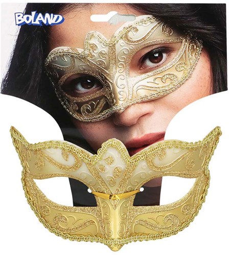 Boland Augenmaske Venice felina gold - Venezianische Maske Glamour Karneval