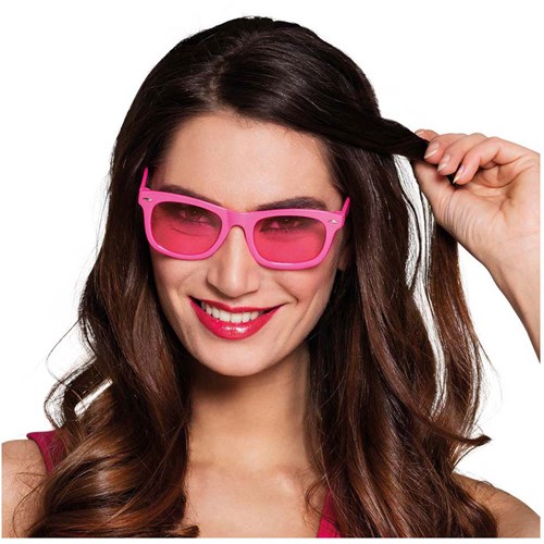 Boland Partybrille Neon Pink Retro Brille für Erwachsene-3
