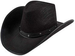 Boland Cowboyhut Wichita schwarz - Festival Accessoire - 59 cm