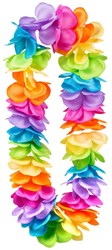 Boland Hawaikette Regenbogen Deluxe XL - Blumenkranz für Party