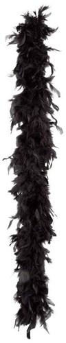 Boland boa schwarz 180cm - Feder-Accessoire für Kostümpartys
