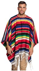 Boland Poncho Kostüm Mexikanisch Karneval Erwachsene Polyester