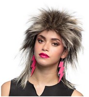 Boland Ohrringe neonrosa Blitz - Disco Accessoire Damen 80er Party-2