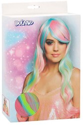 Boland Perücke - lange Regenbogen Damenperücke Pastell Fantasy Fee