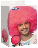 Boland Perücke neonrosa Afro Haar kurz synthetisch Erwachsene