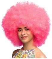 Boland Perücke neonrosa Afro Haar kurz synthetisch Erwachsene-2