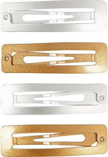 Creativ Company Haarspange Gold Silber - Metall Haaraccessoire Set-3
