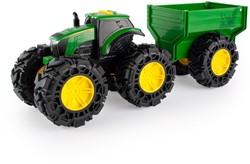 Britains Traktor Spielzeug John Deere mit Licht und Sound und Anhänger