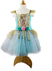 Great Pretenders Meerjungfrau Kostümkleid mit Schwanz 5-6 Jahre - Luxuriöses Kinderkostüm