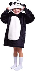 Noxxiez Panda Hoodie Kuschelpullover Fleece für Kinder 3-6 Jahre