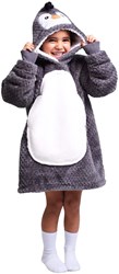 Noxxiez Hoodie Pinguin - Kuschelige Kinder Kapuzenpullover 3-6 Jahre - Warmes Fleece