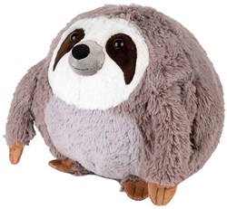 Noxxiez Kuscheltier Handwärmer Faultier Plüsch Kissen 35cm grau weiß
