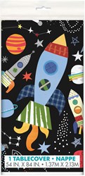 Haza Tischdecke Weltraum Kunststoff 213x137 cm Geburtstag Dekoration