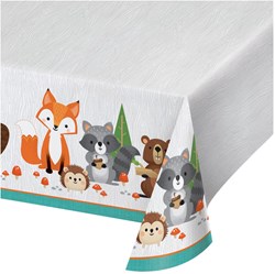 Haza Tischdecke Waldtiere - Kunststoff - 137x259 cm - Party Tischdecke