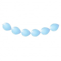 Folat Knotenballons hellblau 8 Stück - Ballongirlande 3 Meter