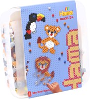 Hama Bügelperlen Set Maxi wilde Tiere - Kreativbox 600 Stück