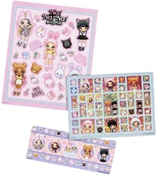 Totum Na!Na!Na! Surprise Glitzer-Sticker-Set - 3 Stickerbögen - Bastelspaß