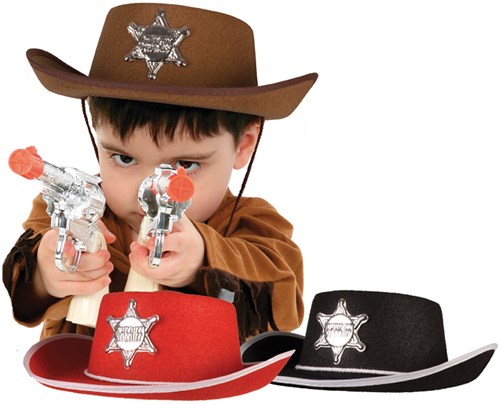 Boland Cowboyhut Filz Kinder Verkleidung Sheriff 55 cm Polyester