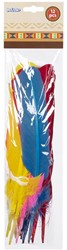 Boland - Indianer Federn Set - 12 Stück - bunte Kostüm Accessoires