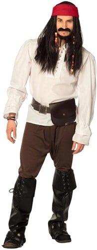 Boland Piratenperücke Tobias mit Bandana Schnurrbart Bart - Karneval Zubehör-3