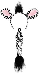 Boland - Zebra Kostümset - Tieraccessoire für Erwachsene