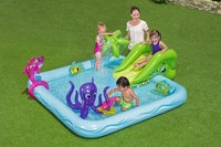 Bestway Aquarium Planschbecken mit Rutsche - Aufblasbares Wasserspielzeug 239x206x86cm-3
