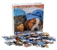 Legpuzzel Cute Kitten and Sleepy Dog, 100st.-2