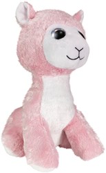 Lumo Stars Kuscheltier Lama Olivia 24cm Plüschspielzeug rosa weiß