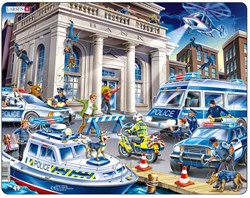 Legespiel Polizei 43 Teile Karton Kinderpuzzle Lernspielzeug