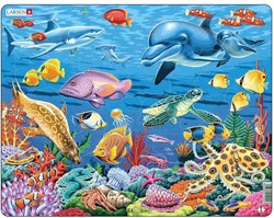 Legespiel Tiere Korallenriff Karton 35 Teile Lernspielzeug