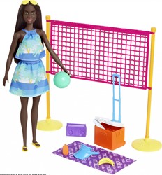 Mattel Barbie Volleyball Spielset recyceltes Plastik Strandzubehör