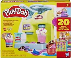 Hasbro Play-Doh Regenbogen Shimmer Café Spielset - kreatives Spielzeug