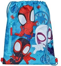Undercover Turnbeutel Spidey blau mit Fronttasche und Reißverschluss