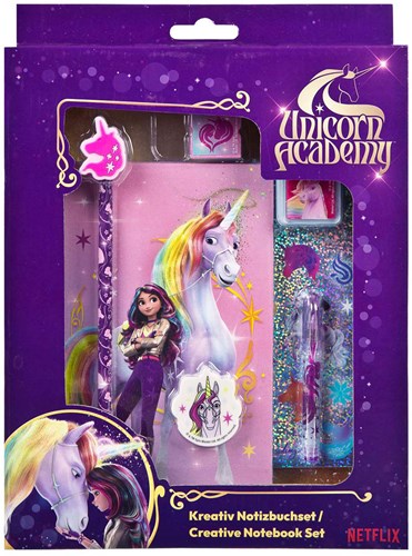 Undercover Kreativset Unicorn Academy Notizbuch lila 8-teilig Geschenk