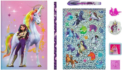 Undercover Kreativset Unicorn Academy Notizbuch lila 8-teilig Geschenk-2