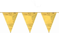 Folat goldene Wimpelkette Kunststoff 10 Meter Partydekoration