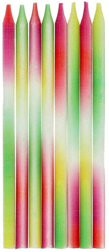 Folat Kerzen Neon Delight Geburtstagskerzen 24 Stück Neonfarben-3