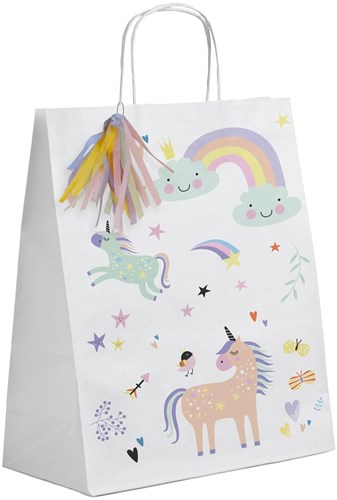 Folat Geschenktüten Einhörner & Regenbögen Papier 6 Stück Party-2