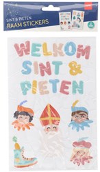 Folat Fensteraufkleber Sankt Nikolaus Willkommen Sint & Pieten 13 Stück Dekoration