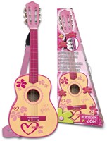 Bontempi Holz Kinder Gitarre rosa 75 cm mit Schultergurt Musikspielzeug-2