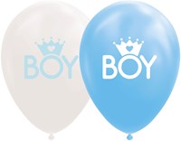 Globos Ballons Junge Baby Blau-Weiß 30cm 8 Stück Partydekoration-2