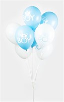 Globos Ballons Junge Baby Blau-Weiß 30cm 8 Stück Partydekoration-3