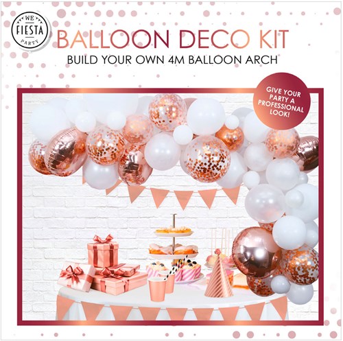 Globos Ballonbogen Set - Partydekoration Roségold Latex 400 cm