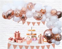 Globos Ballonbogen Set - Partydekoration Roségold Latex 400 cm-3