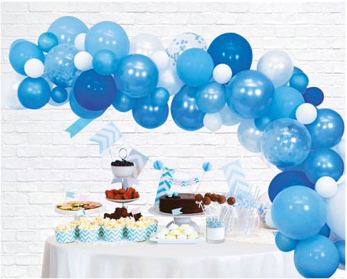 Globos Ballonbogen Set Blau - Partydeko Kit-3