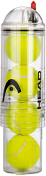 Head Tennisball Druckregler X4 Pump mit Luftpumpe transparent gelb