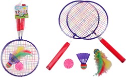 Johntoy Badminton-Set für Kinder - buntes Outdoor-Spielzeug