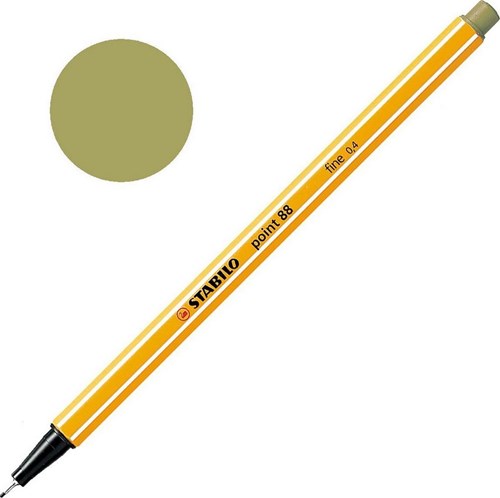 Stabilo Fineliner 0,4 mm schlammgrün - Kreativer Stift für Kinder