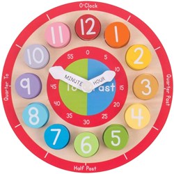 BigJigs Holz Lernuhr - pädagogische Spielzeug Uhr Zeit lernen