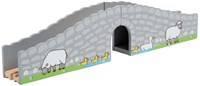 BigJigs Holz Eisenbahnbrücke Bauernhof - Spielzeug Zubehör